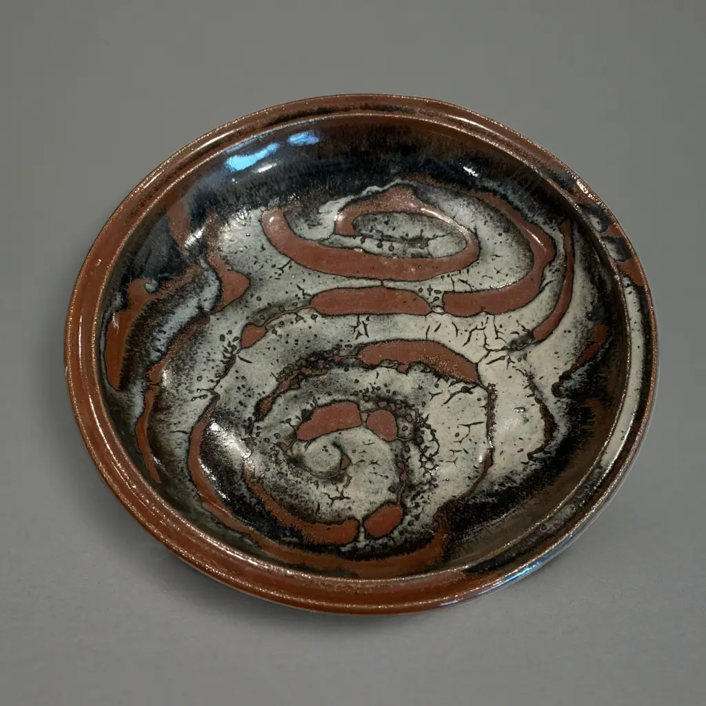 Helen Mason (1915-2014) stoneware dish - c.1985 Image 1++
